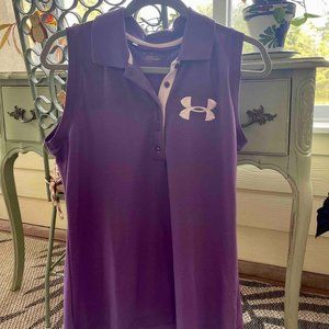 Under Armour Heatgear Women's Sleeveless Polo Shirt, Large